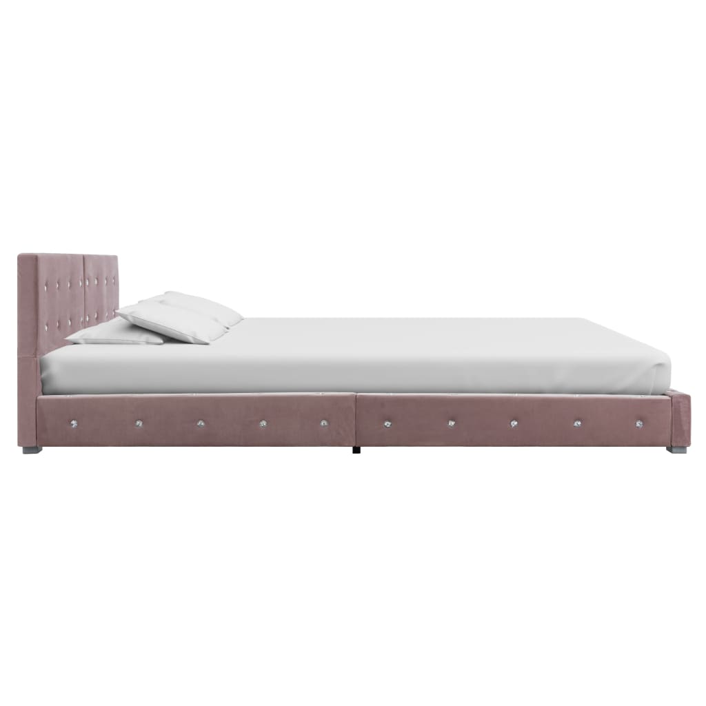 Bedframe fluweel roze 180x200 cm is nu te koop bij PeponiXL, paradijselijk wonen!