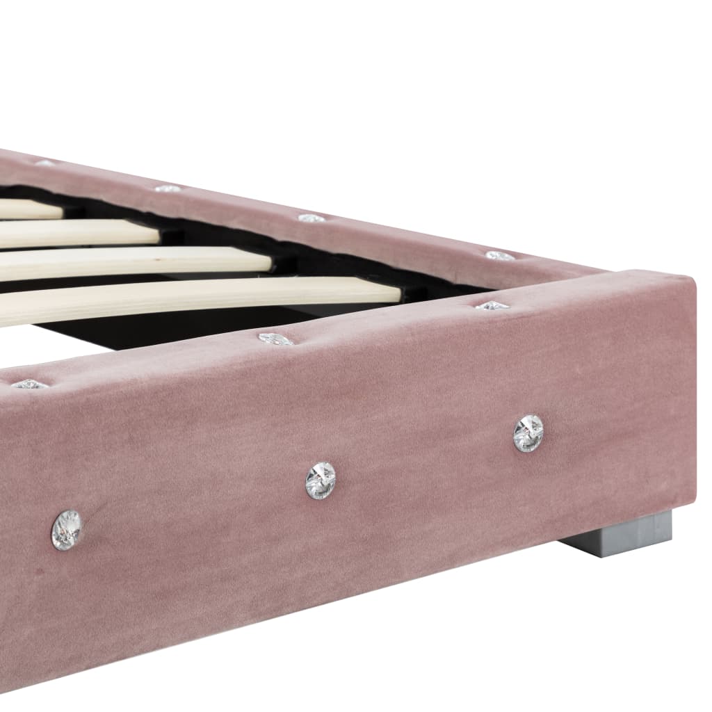 Bedframe fluweel roze 180x200 cm is nu te koop bij PeponiXL, paradijselijk wonen!