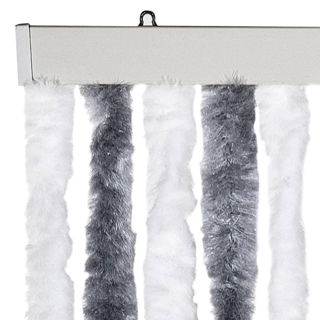 Vliegengordijn 56x185 cm chenille grijs en wit is nu te koop bij PeponiXL, paradijselijk wonen!