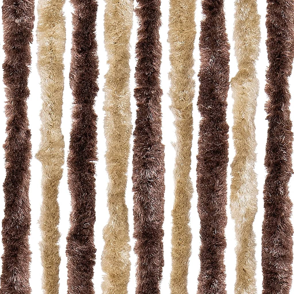 Vliegengordijn 56x185 cm chenille beige en lichtbruin is nu te koop bij PeponiXL, paradijselijk wonen!