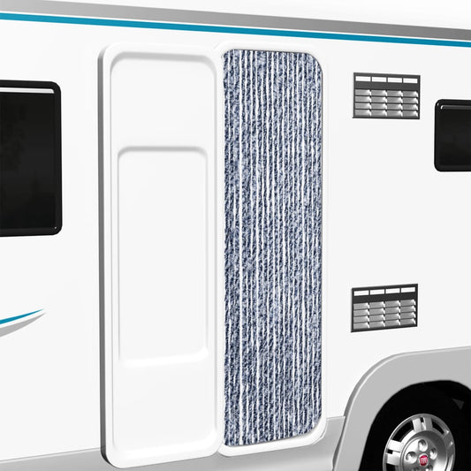 Vliegengordijn 56x185 cm chenille blauw, wit en zilver is nu te koop bij PeponiXL, paradijselijk wonen!