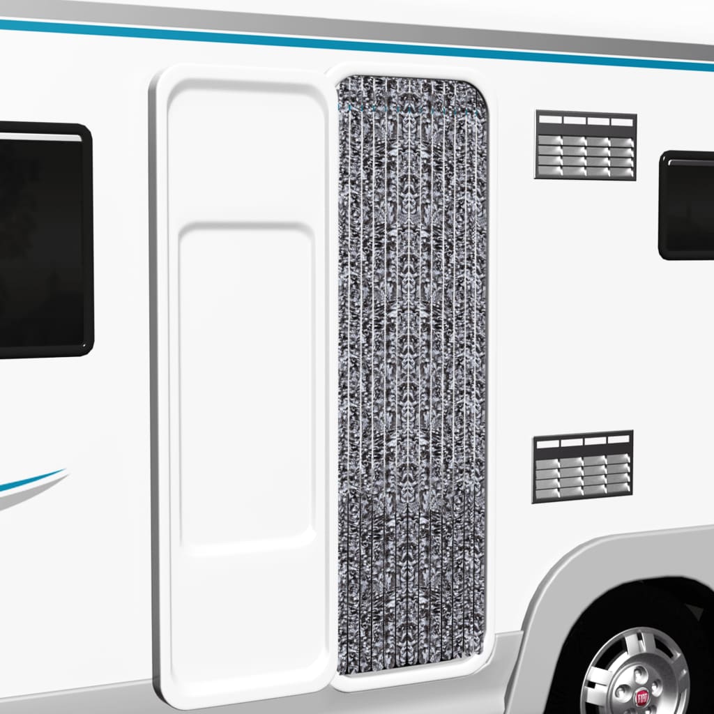 Vliegengordijn 56x185 cm chenille bruin en beige is nu te koop bij PeponiXL, paradijselijk wonen!