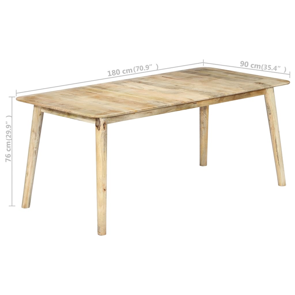 Eettafel 180x90x76 cm massief mangohout is nu te koop bij PeponiXL, paradijselijk wonen!