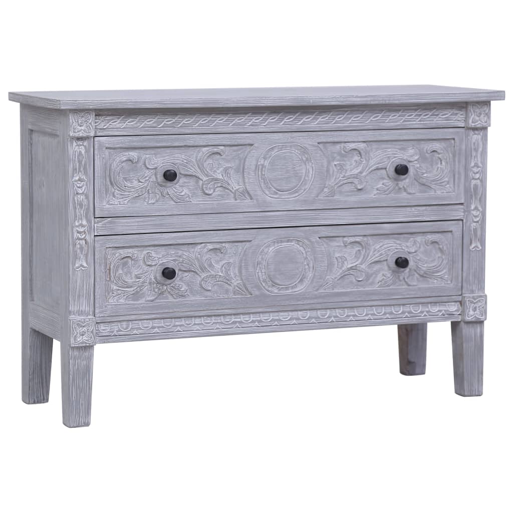 Dressoir met 2 lades 90x30x60 cm massief mahoniehout is nu te koop bij PeponiXL, paradijselijk wonen!