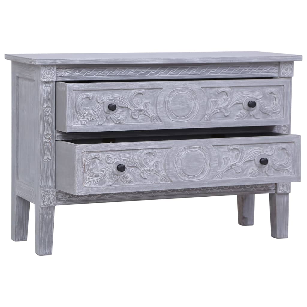 Dressoir met 2 lades 90x30x60 cm massief mahoniehout is nu te koop bij PeponiXL, paradijselijk wonen!