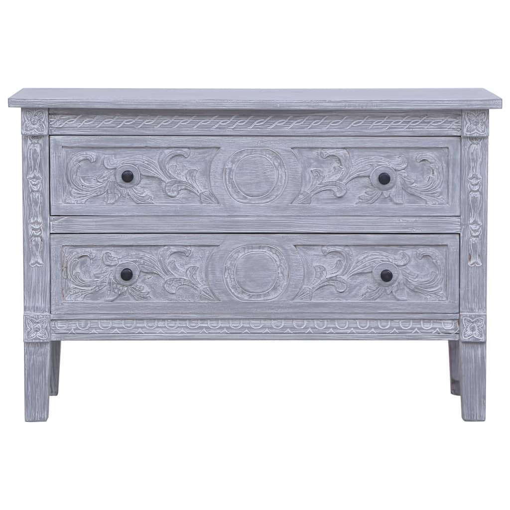 Dressoir met 2 lades 90x30x60 cm massief mahoniehout is nu te koop bij PeponiXL, paradijselijk wonen!