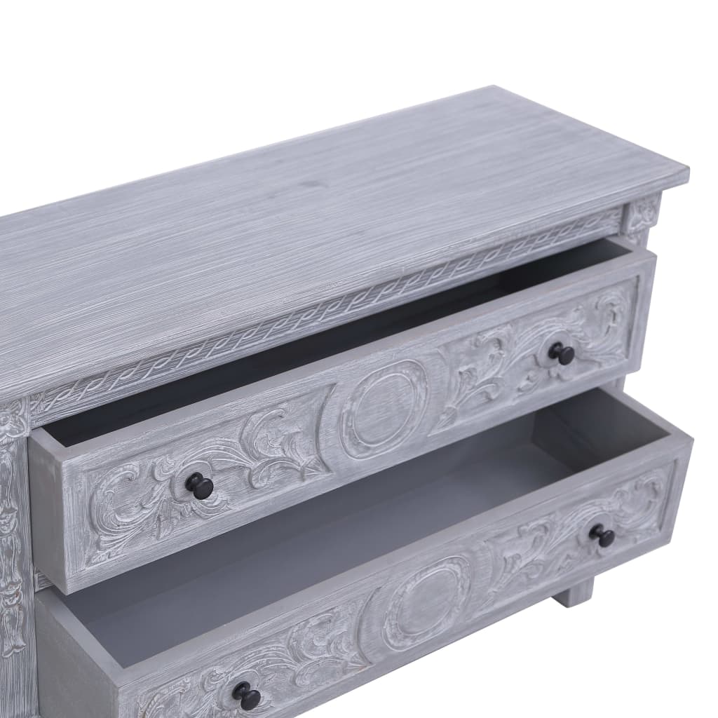 Dressoir met 2 lades 90x30x60 cm massief mahoniehout is nu te koop bij PeponiXL, paradijselijk wonen!