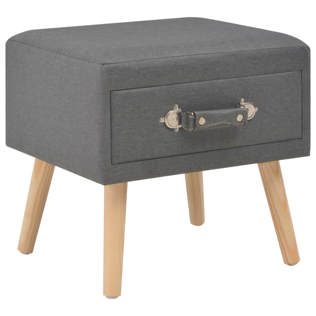 Nachtkastjes 2 st 40x35x40 cm stof donkergrijs is nu te koop bij PeponiXL, paradijselijk wonen!