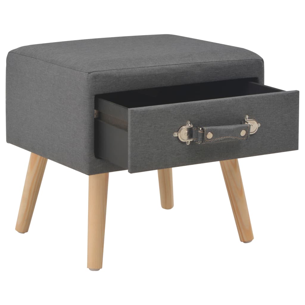 Nachtkastjes 2 st 40x35x40 cm stof donkergrijs is nu te koop bij PeponiXL, paradijselijk wonen!