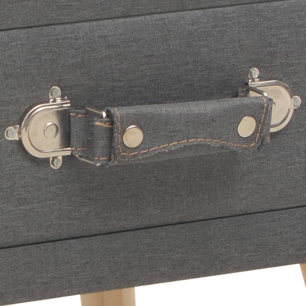 Nachtkastjes 2 st 40x35x40 cm stof donkergrijs is nu te koop bij PeponiXL, paradijselijk wonen!