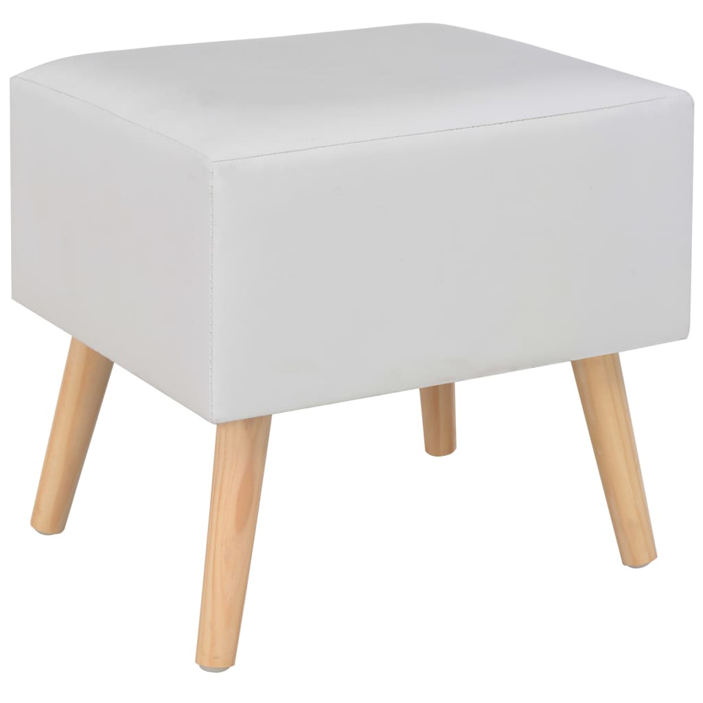 Nachtkastjes 2 st 40x35x40 cm kunstleer wit is nu te koop bij PeponiXL, paradijselijk wonen!