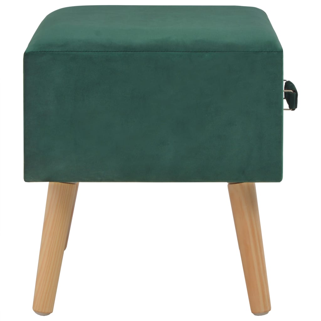 Nachtkastjes 2 st 40x35x40 cm fluweel groen is nu te koop bij PeponiXL, paradijselijk wonen!