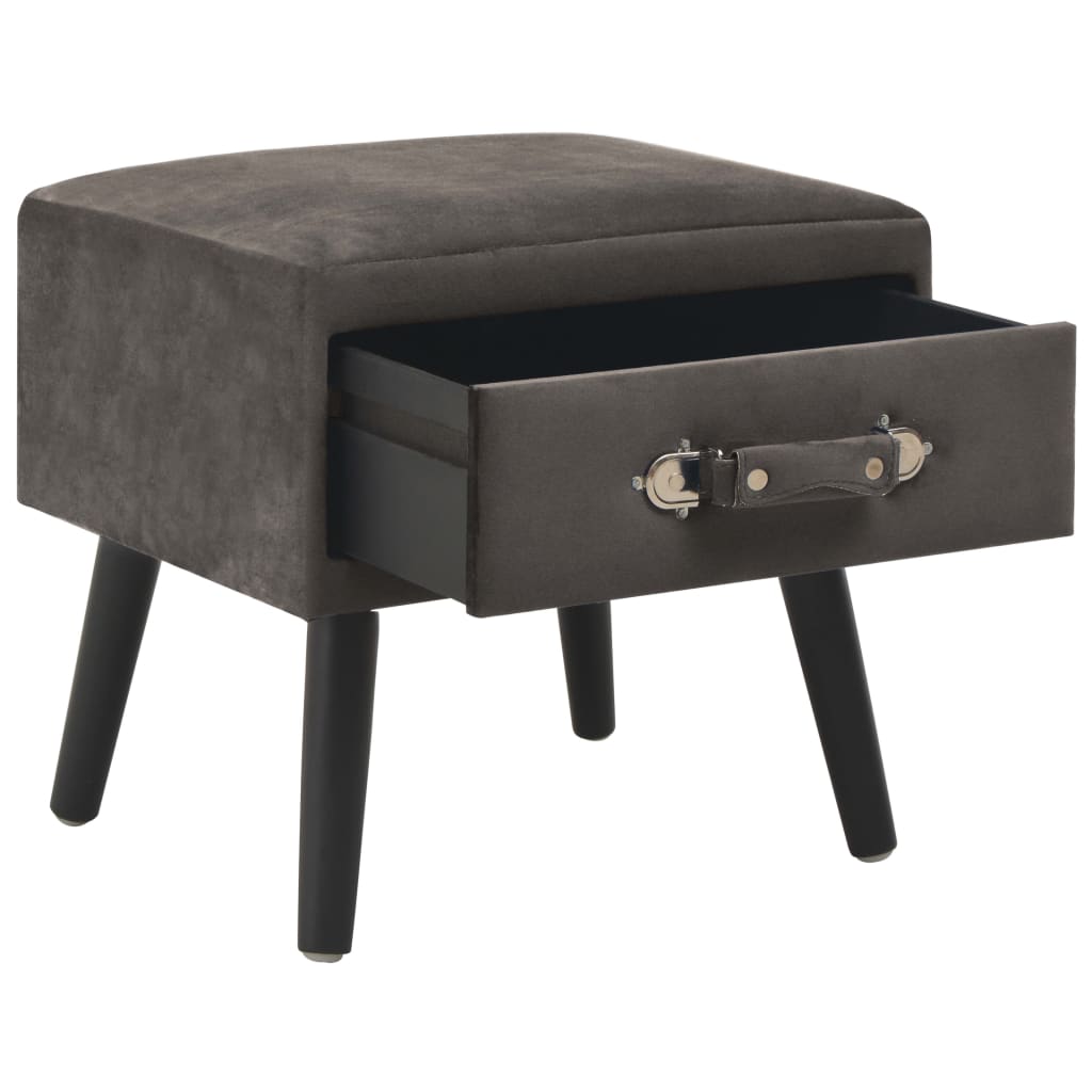 Nachtkastjes 2 st 40x35x40 cm fluweel grijs is nu te koop bij PeponiXL, paradijselijk wonen!