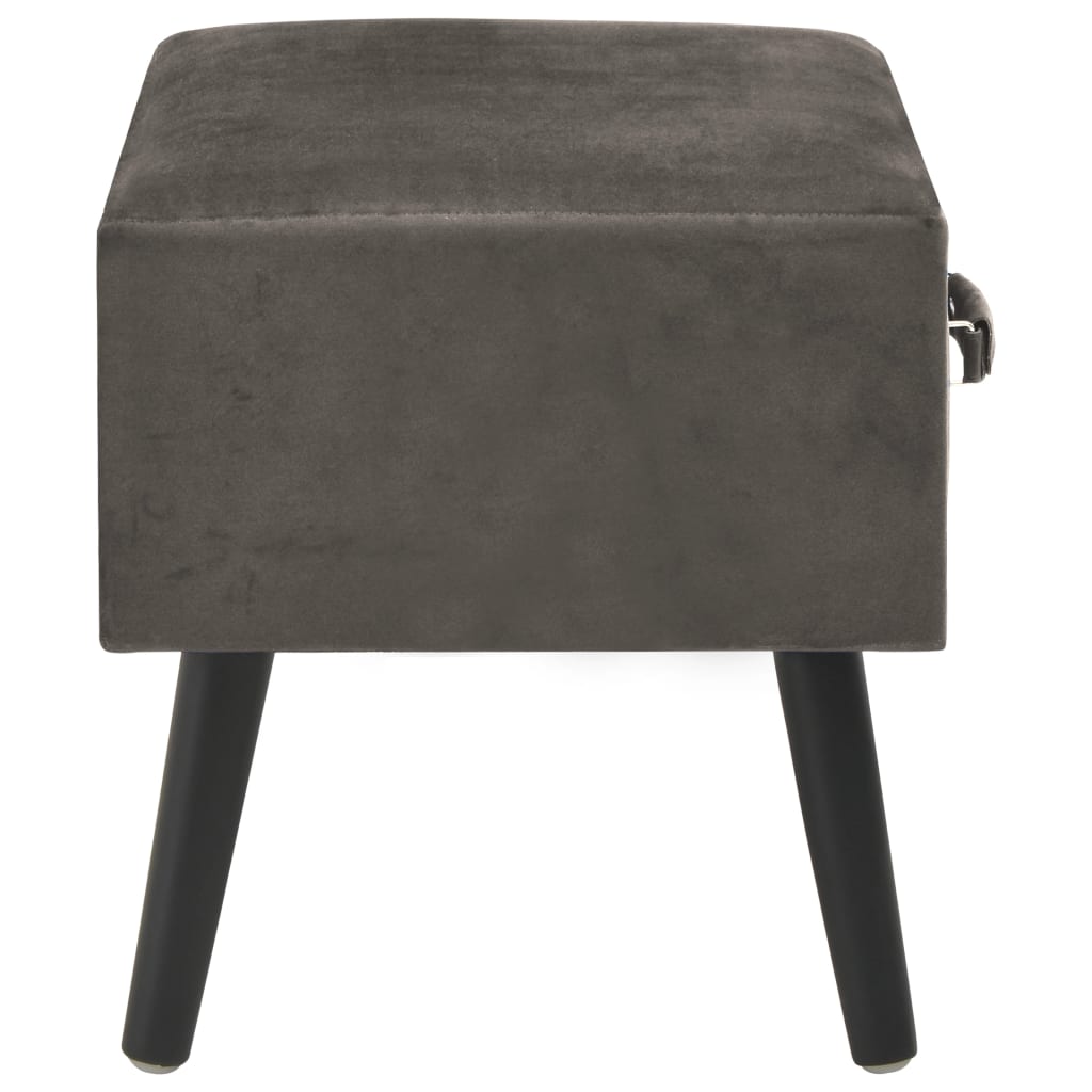 Nachtkastjes 2 st 40x35x40 cm fluweel grijs is nu te koop bij PeponiXL, paradijselijk wonen!