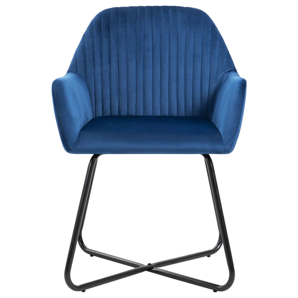 Eetkamerstoelen 2 st fluweel blauw is nu te koop bij PeponiXL, paradijselijk wonen!