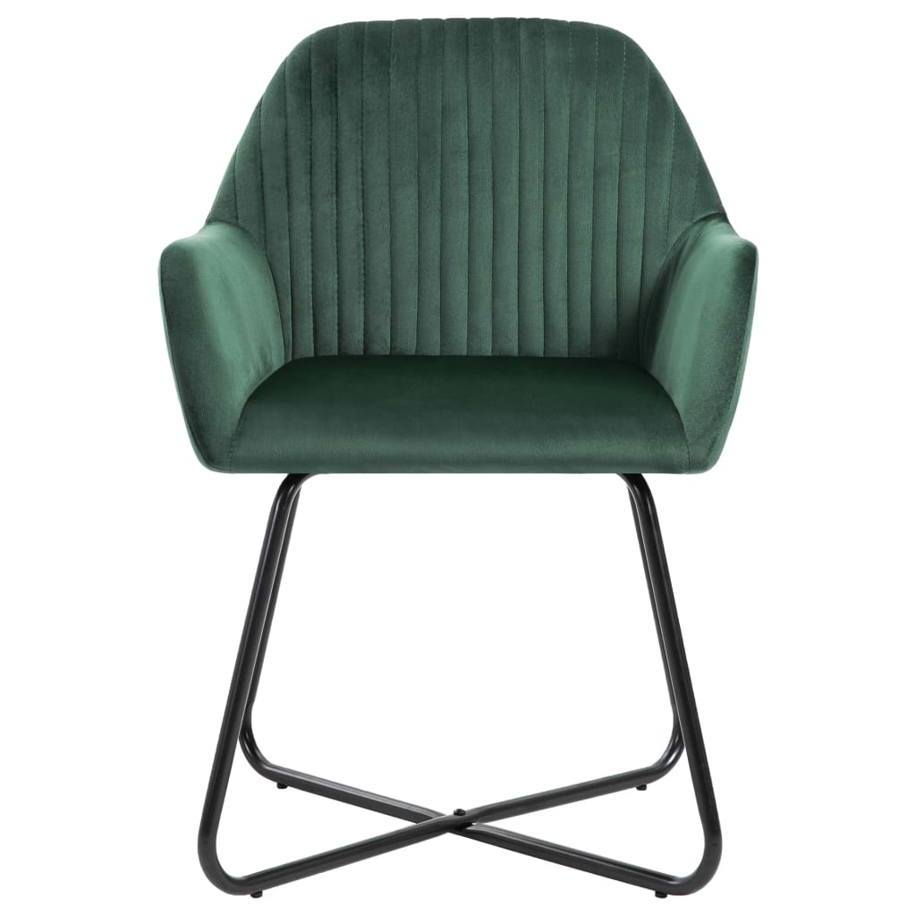 Eetkamerstoelen 2 st fluweel groen is nu te koop bij PeponiXL, paradijselijk wonen!