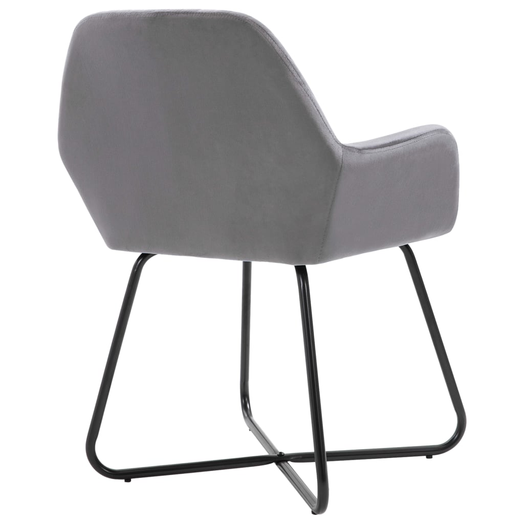 Eetkamerstoelen 2 st fluweel grijs is nu te koop bij PeponiXL, paradijselijk wonen!