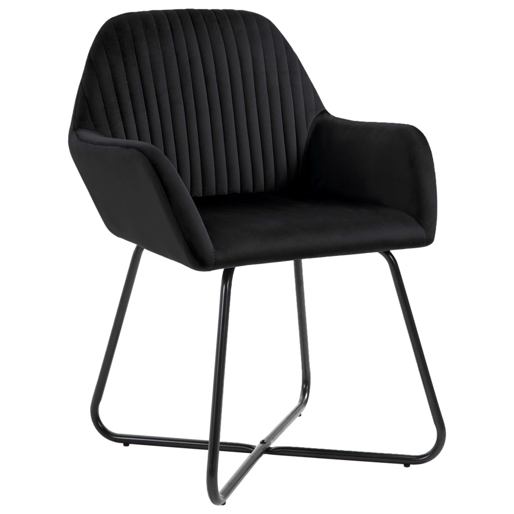 Eetkamerstoelen 2 st fluweel zwart is nu te koop bij PeponiXL, paradijselijk wonen!