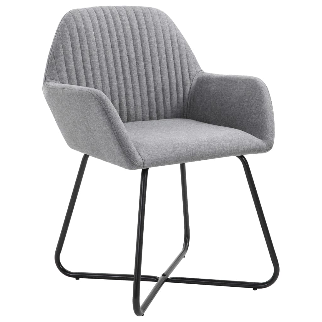 Eetkamerstoelen 2 st stof lichtgrijs is nu te koop bij PeponiXL, paradijselijk wonen!