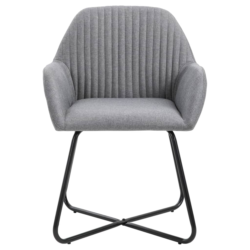 Eetkamerstoelen 2 st stof lichtgrijs is nu te koop bij PeponiXL, paradijselijk wonen!