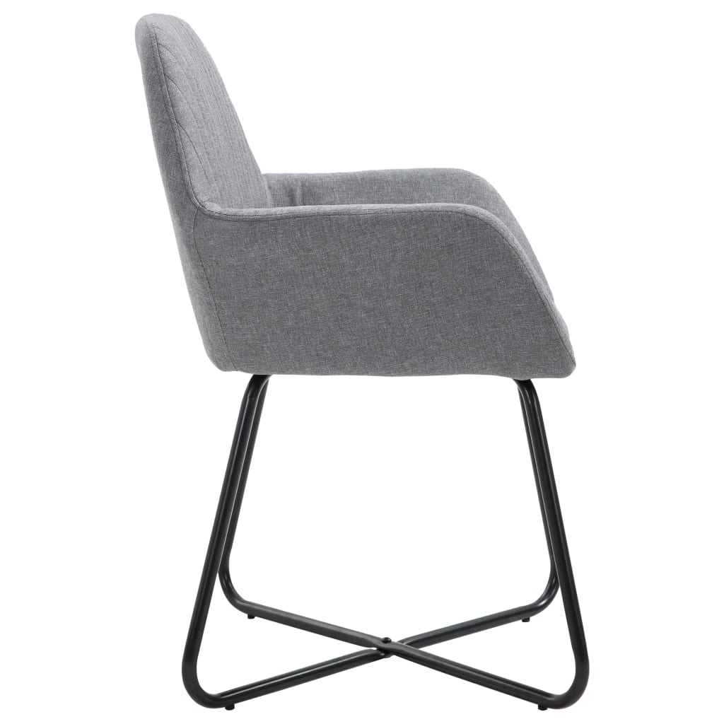 Eetkamerstoelen 2 st stof lichtgrijs is nu te koop bij PeponiXL, paradijselijk wonen!