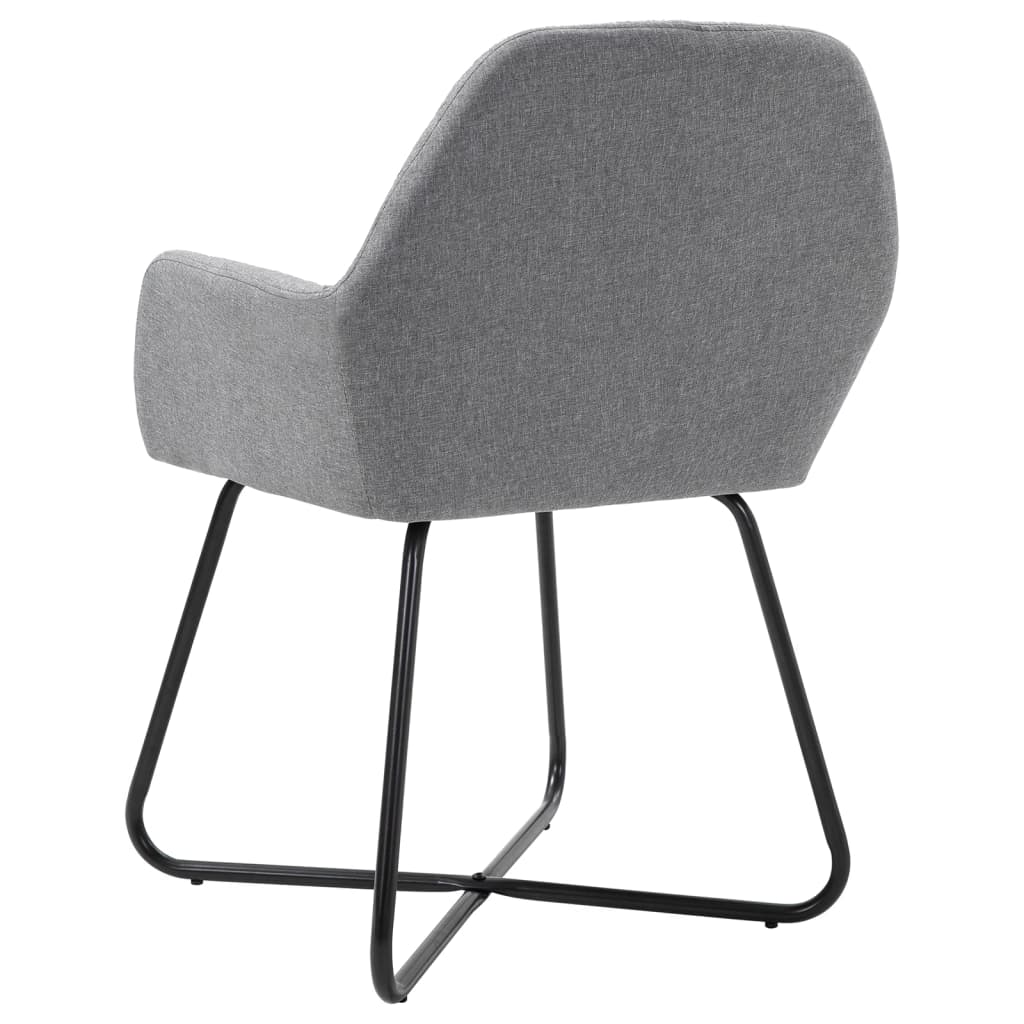Eetkamerstoelen 2 st stof lichtgrijs is nu te koop bij PeponiXL, paradijselijk wonen!