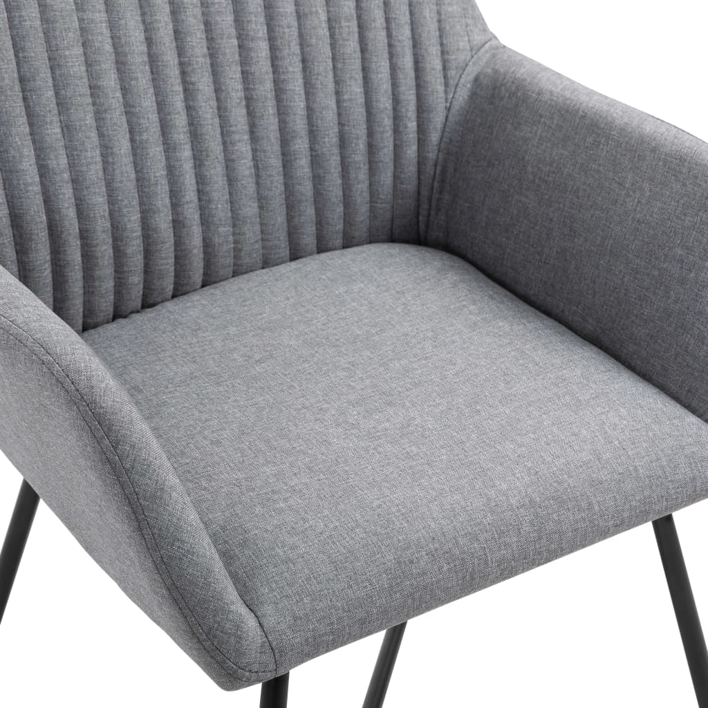 Eetkamerstoelen 2 st stof lichtgrijs is nu te koop bij PeponiXL, paradijselijk wonen!