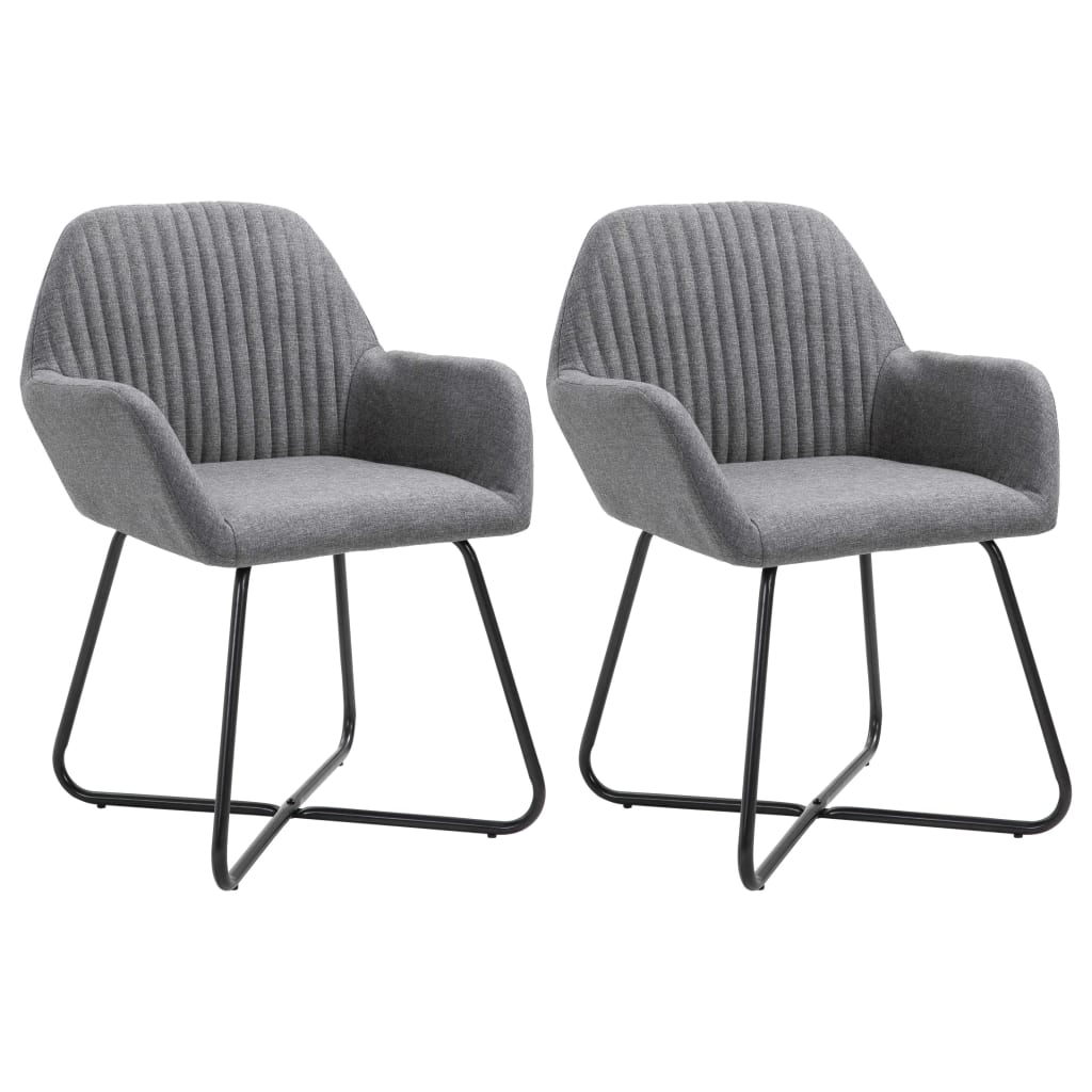 Eetkamerstoelen 2 st stof donkergrijs is nu te koop bij PeponiXL, paradijselijk wonen!
