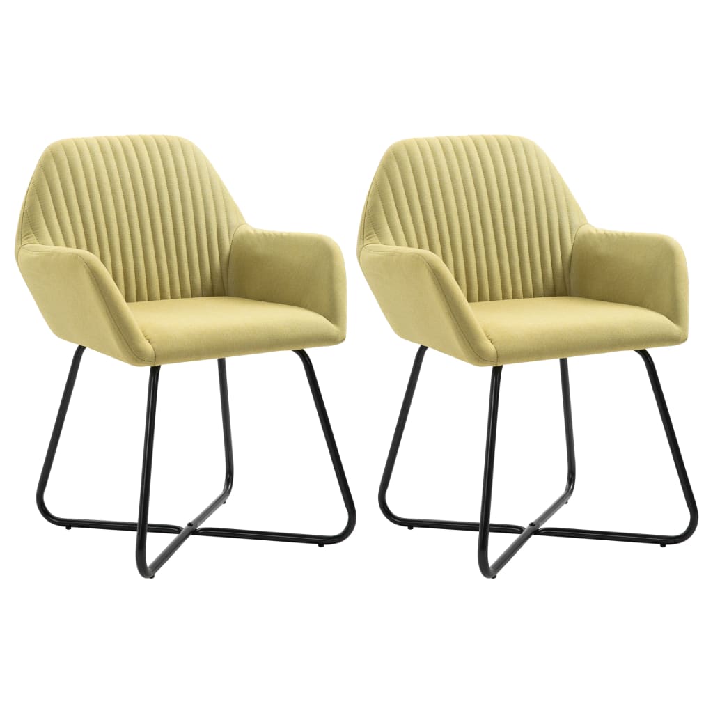 Eetkamerstoelen 2 st stof groen is nu te koop bij PeponiXL, paradijselijk wonen!
