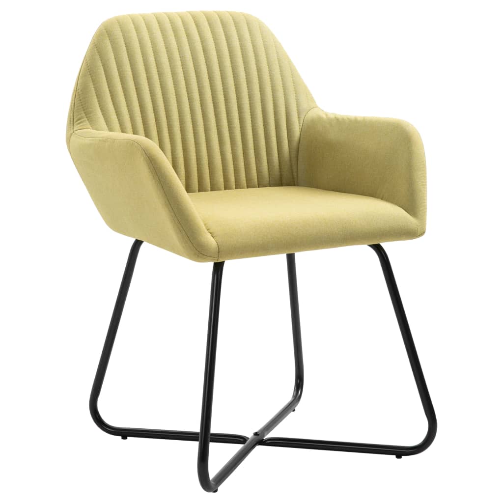 Eetkamerstoelen 2 st stof groen is nu te koop bij PeponiXL, paradijselijk wonen!