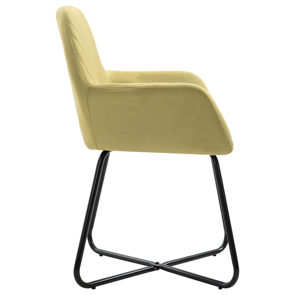 Eetkamerstoelen 2 st stof groen is nu te koop bij PeponiXL, paradijselijk wonen!