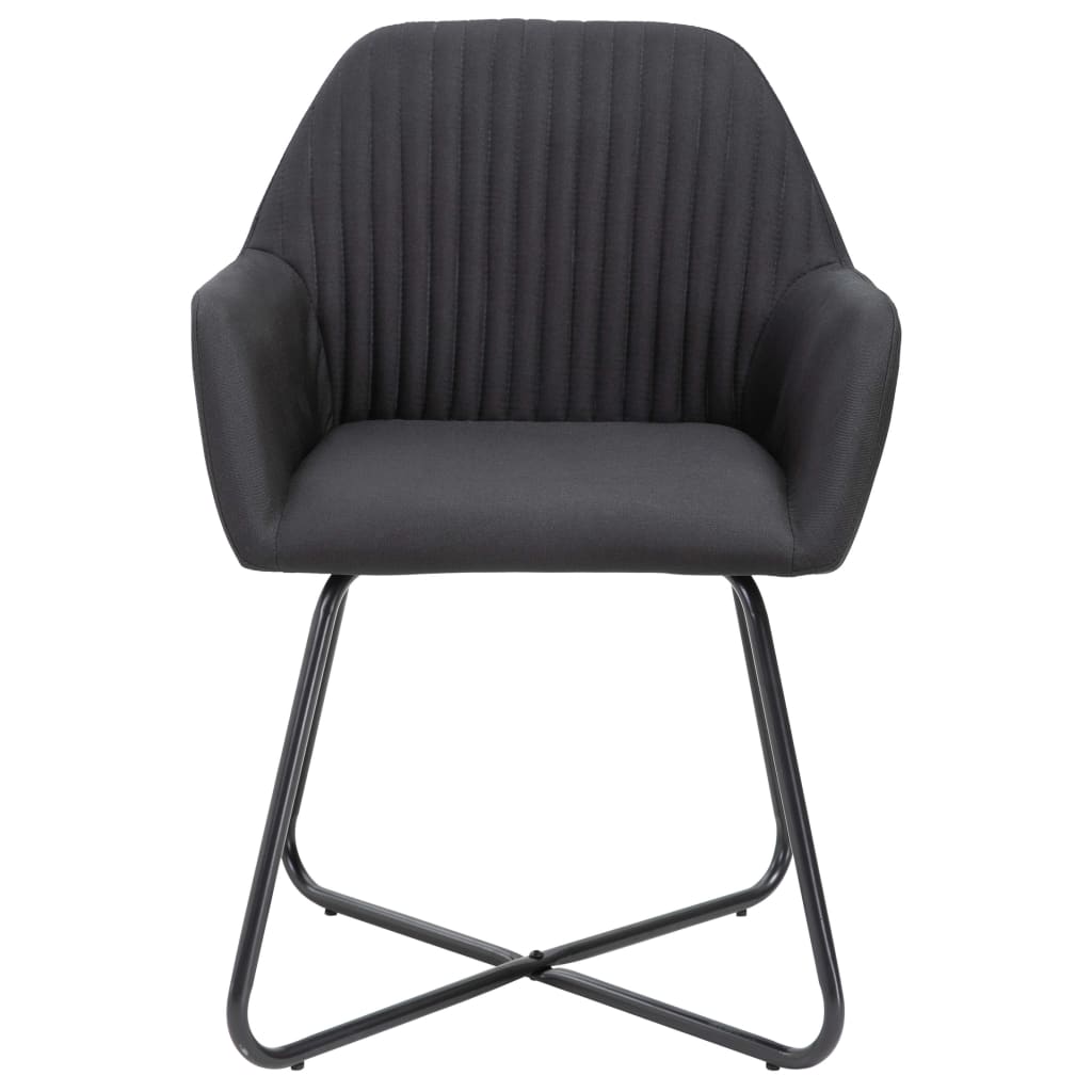 Eetkamerstoelen 2 st stof zwart is nu te koop bij PeponiXL, paradijselijk wonen!