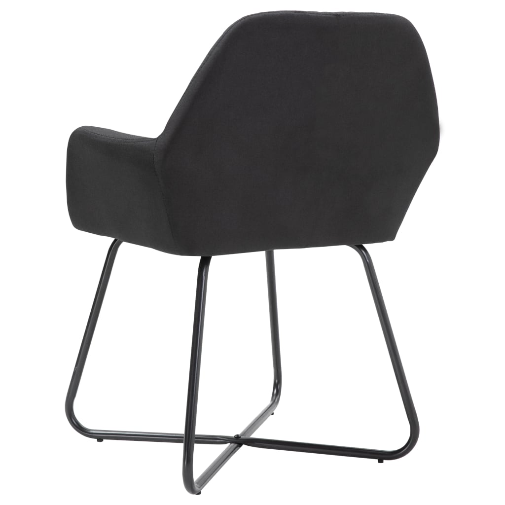 Eetkamerstoelen 2 st stof zwart is nu te koop bij PeponiXL, paradijselijk wonen!