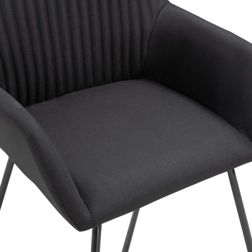 Eetkamerstoelen 2 st stof zwart is nu te koop bij PeponiXL, paradijselijk wonen!