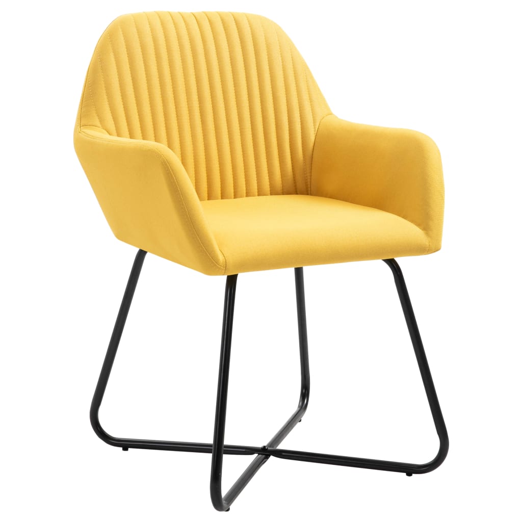 Eetkamerstoelen 2 st stof geel is nu te koop bij PeponiXL, paradijselijk wonen!