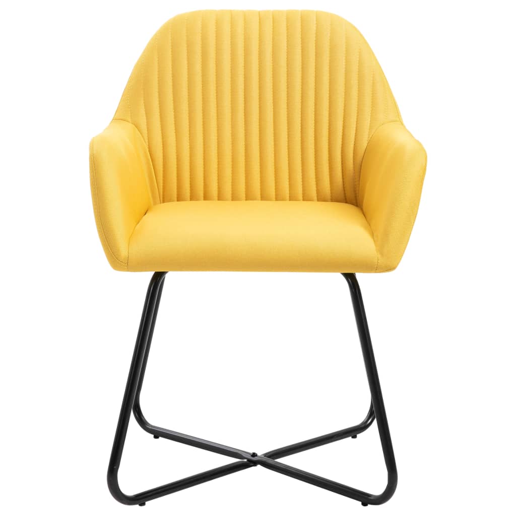 Eetkamerstoelen 2 st stof geel is nu te koop bij PeponiXL, paradijselijk wonen!