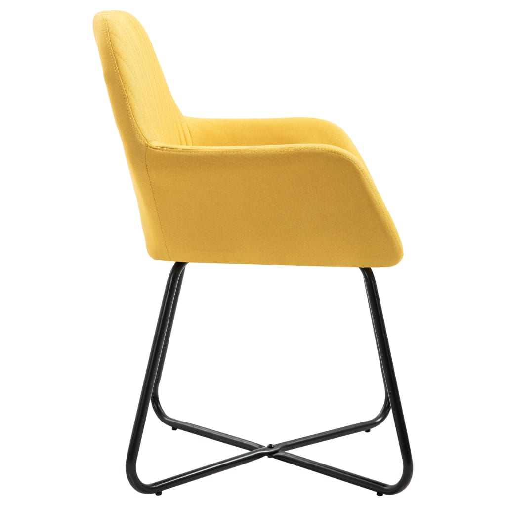 Eetkamerstoelen 2 st stof geel is nu te koop bij PeponiXL, paradijselijk wonen!