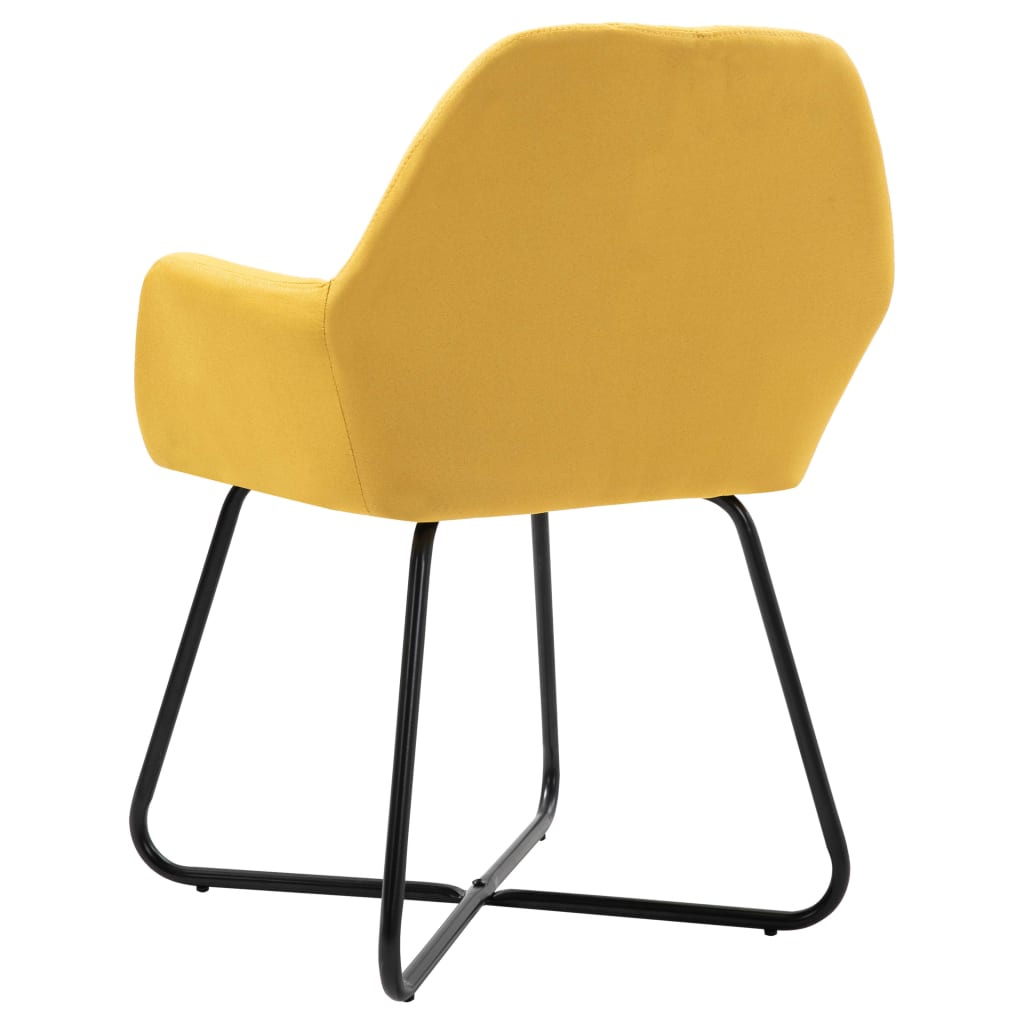 Eetkamerstoelen 2 st stof geel is nu te koop bij PeponiXL, paradijselijk wonen!