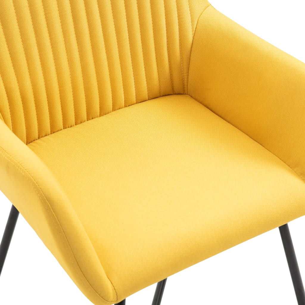 Eetkamerstoelen 2 st stof geel is nu te koop bij PeponiXL, paradijselijk wonen!