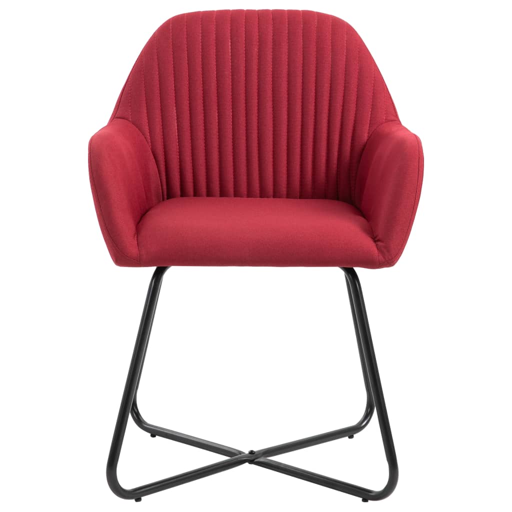 Eetkamerstoelen 2 st stof wijnrood is nu te koop bij PeponiXL, paradijselijk wonen!