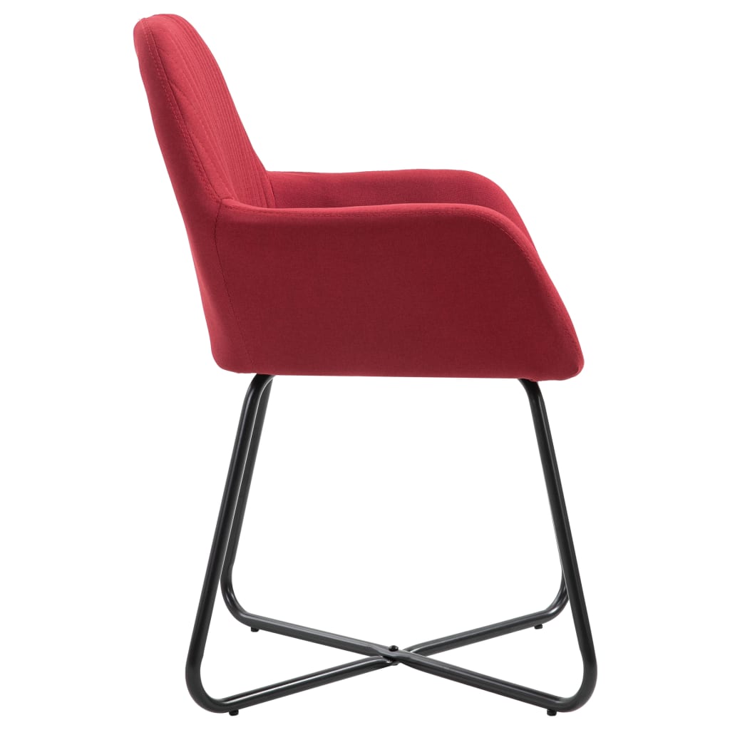 Eetkamerstoelen 2 st stof wijnrood is nu te koop bij PeponiXL, paradijselijk wonen!