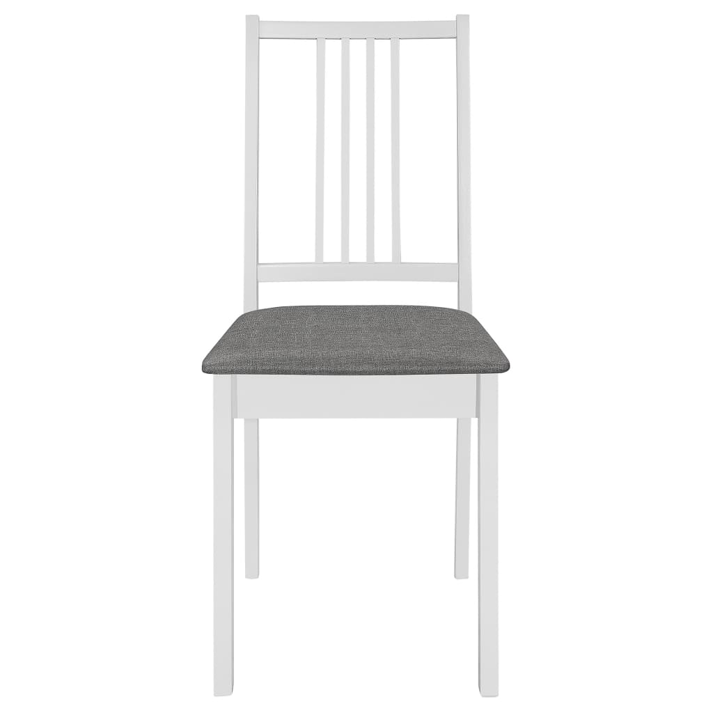Eetkamerstoelen met kussens 6 st massief hout wit is nu te koop bij PeponiXL, paradijselijk wonen!