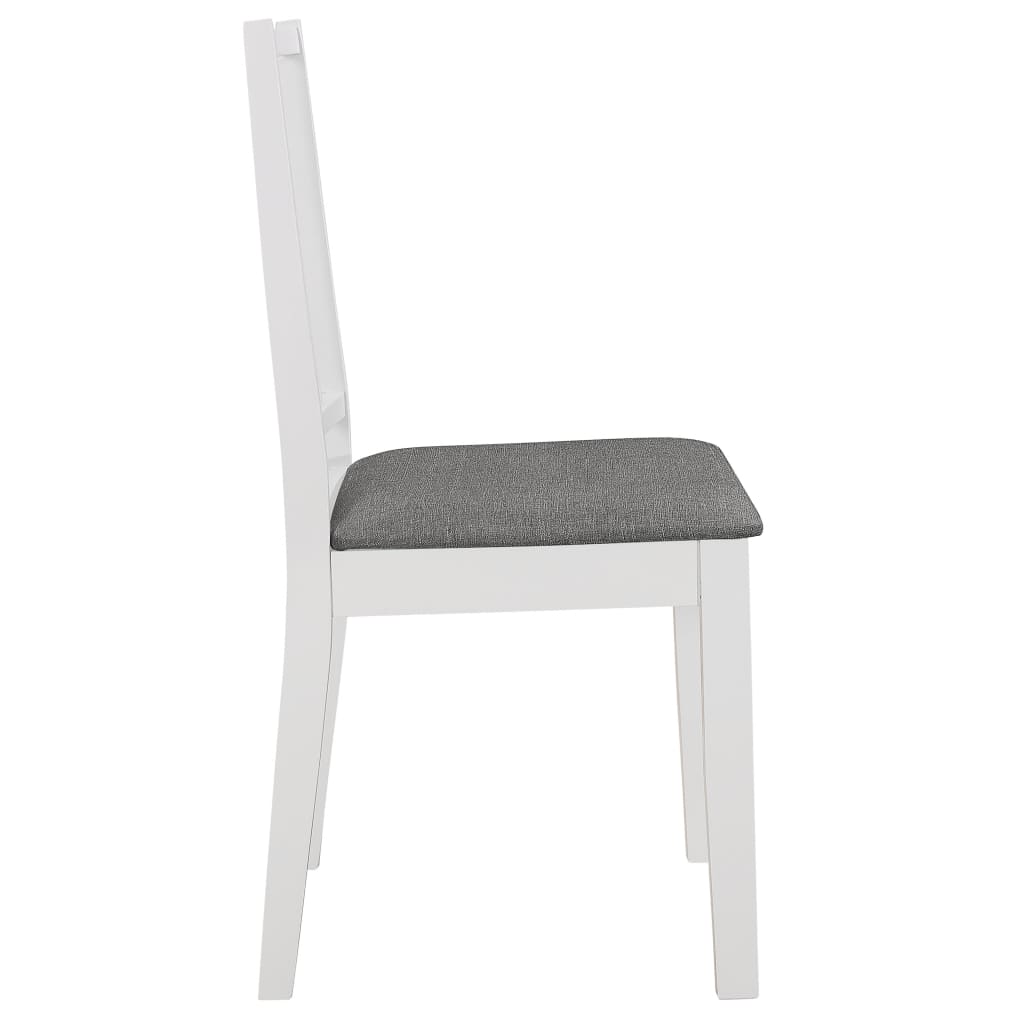 Eetkamerstoelen met kussens 6 st massief hout wit is nu te koop bij PeponiXL, paradijselijk wonen!