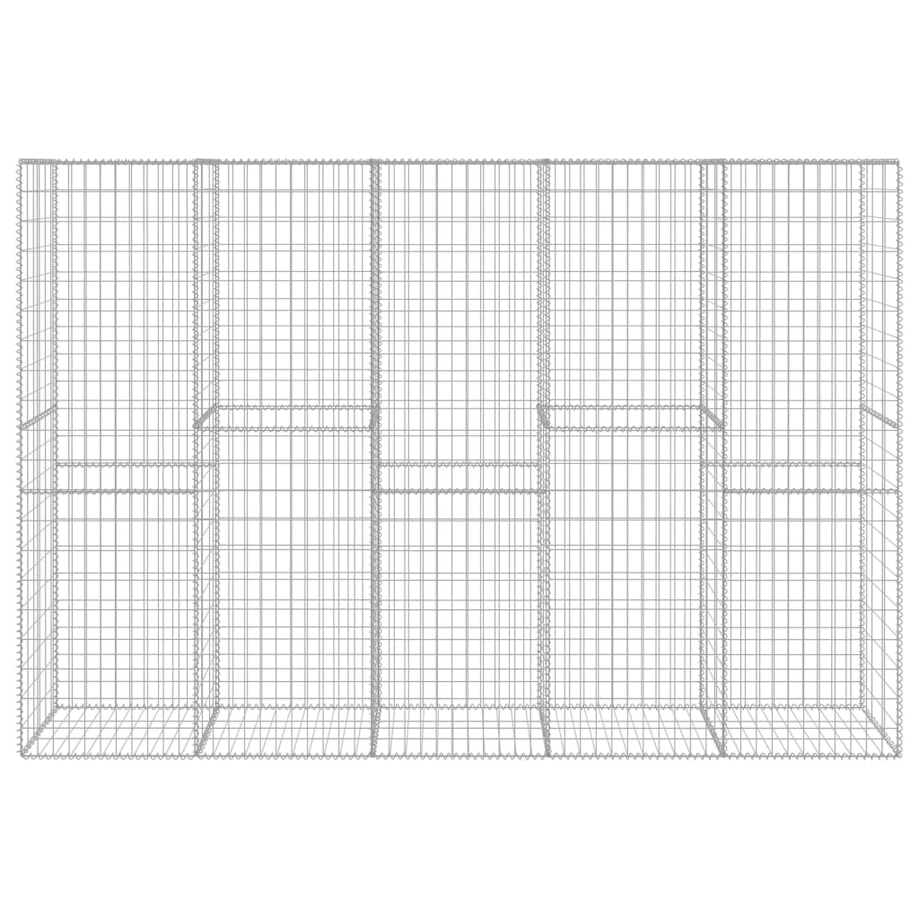 Schanskorfmuur met deksel 300x50x200 cm gegalvaniseerd staal is nu te koop bij PeponiXL, paradijselijk wonen!