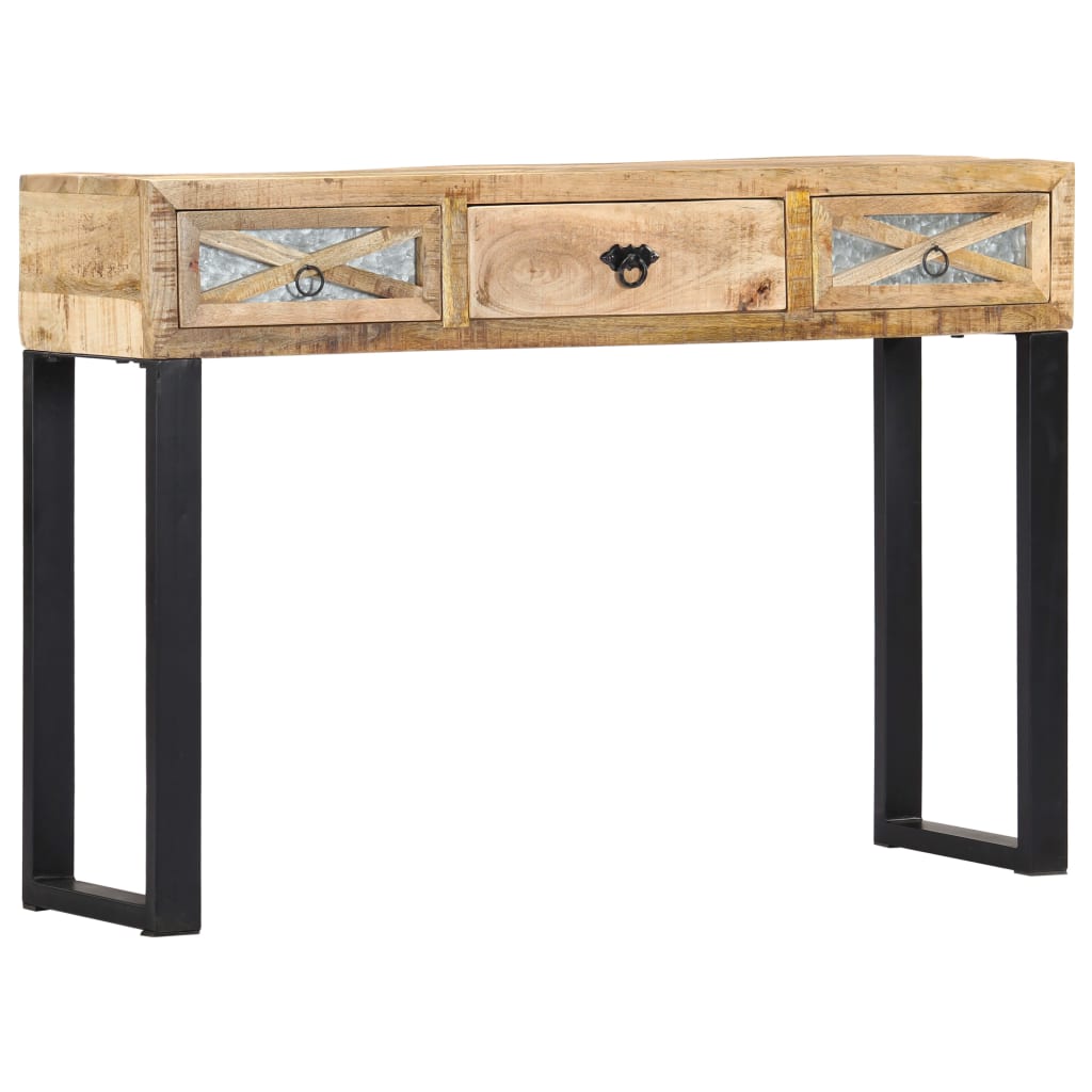 Wandtafel 110x30x76 cm massief mangohout is nu te koop bij PeponiXL, paradijselijk wonen!