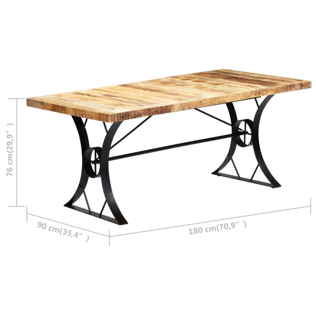 Eettafel 180x90x76 cm massief mangohout is nu te koop bij PeponiXL, paradijselijk wonen!