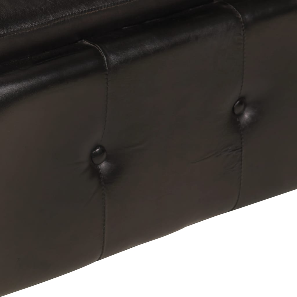 Tweezitsbank Chesterfield-stijl echt leer zwart is nu te koop bij PeponiXL, paradijselijk wonen!