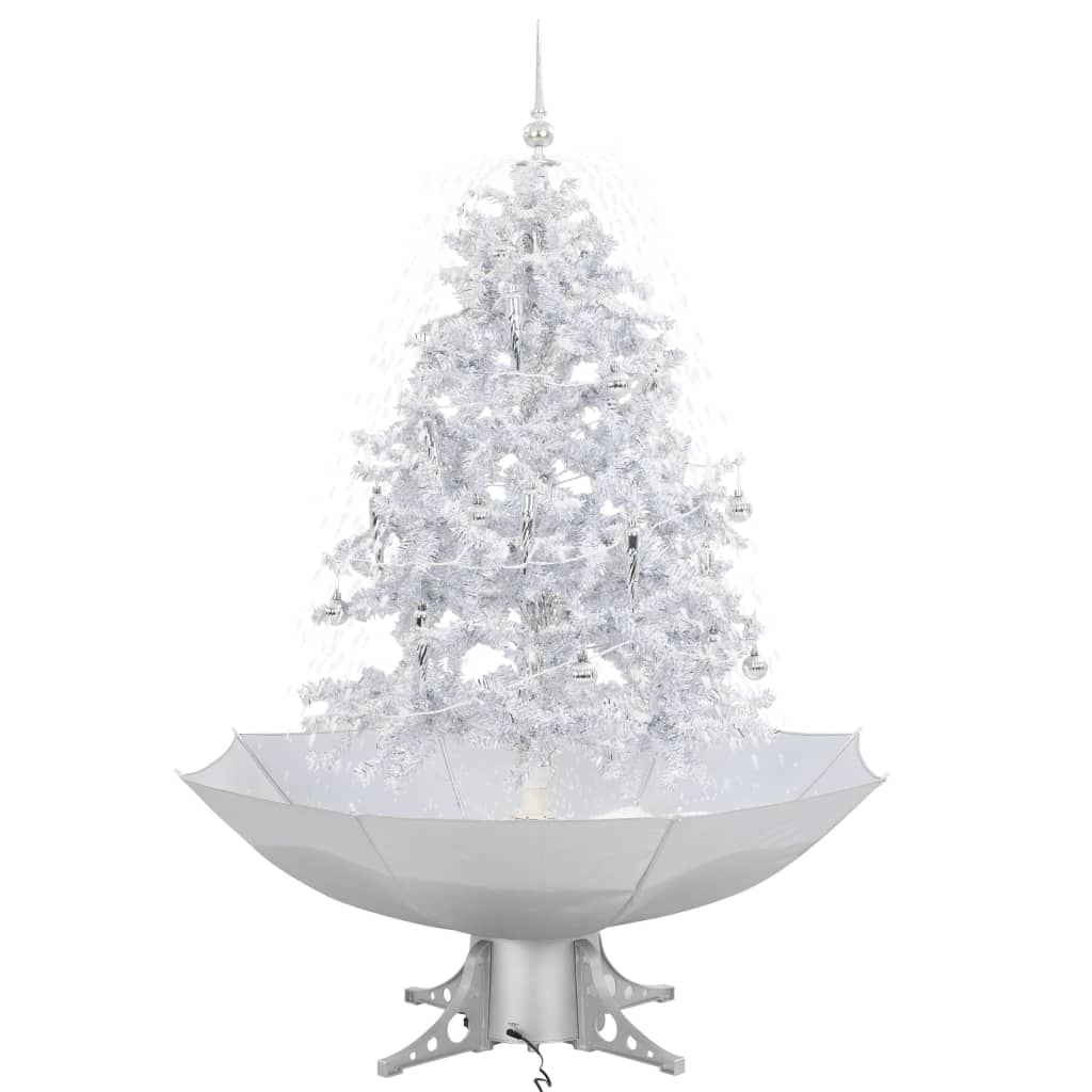 Kerstboom sneeuwend met paraplubasis 140 cm wit is nu te koop bij PeponiXL, paradijselijk wonen!