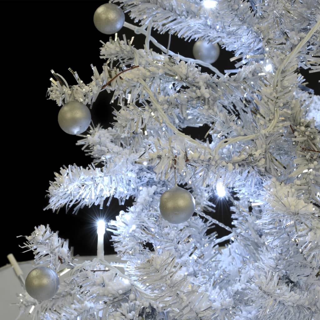 Kerstboom sneeuwend met paraplubasis 140 cm wit is nu te koop bij PeponiXL, paradijselijk wonen!