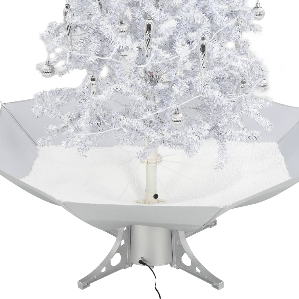 Kerstboom sneeuwend met paraplubasis 140 cm wit is nu te koop bij PeponiXL, paradijselijk wonen!